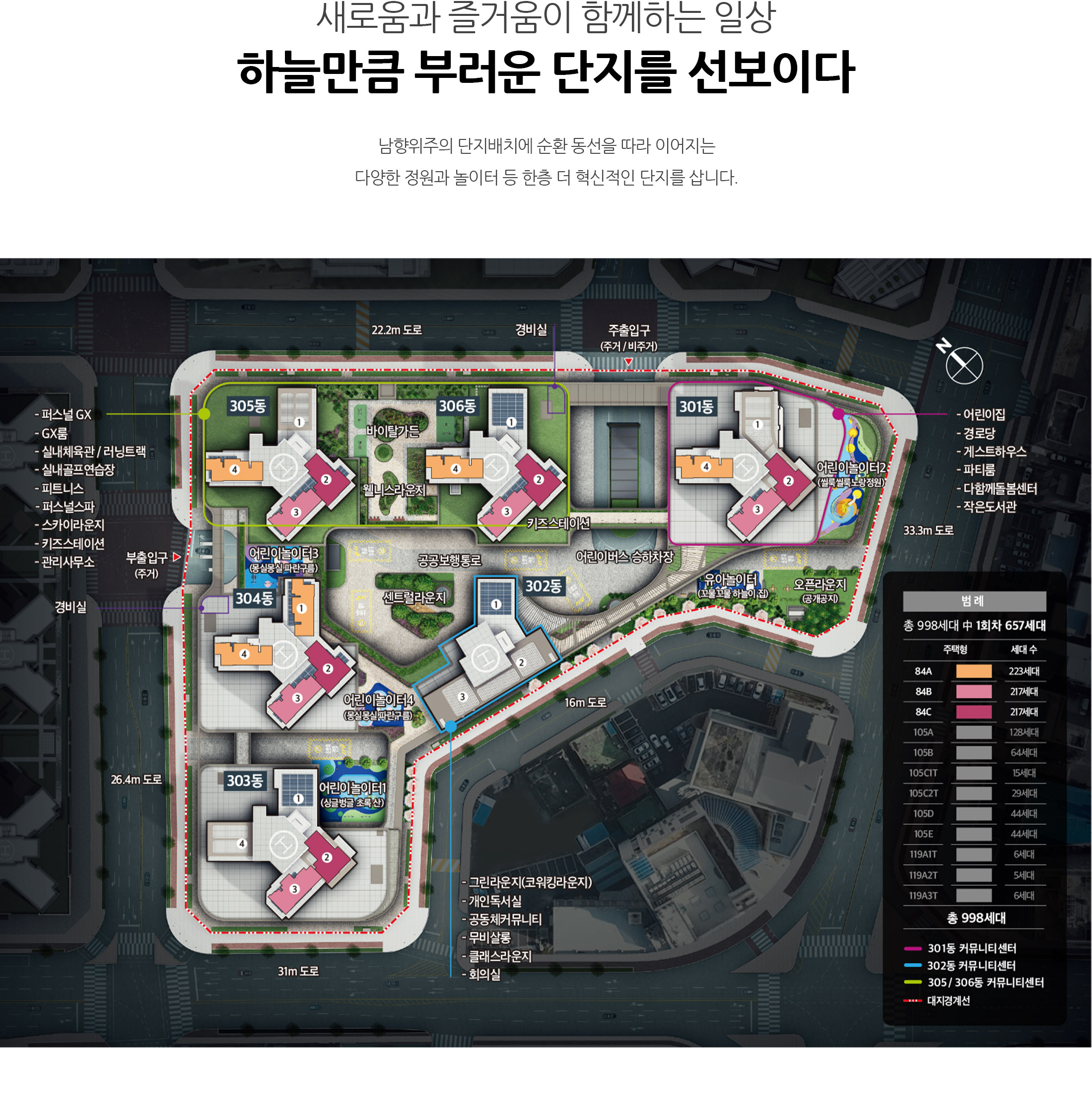 대전 하늘채 루시에르 단지설계
